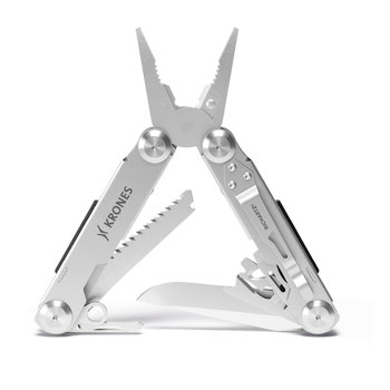 Krones stainless steel multitool with unfolded tools